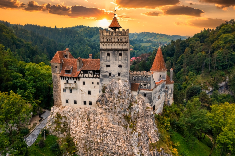 A képen a Törcsvári kastély (Bran Castle) látható Romániában. 