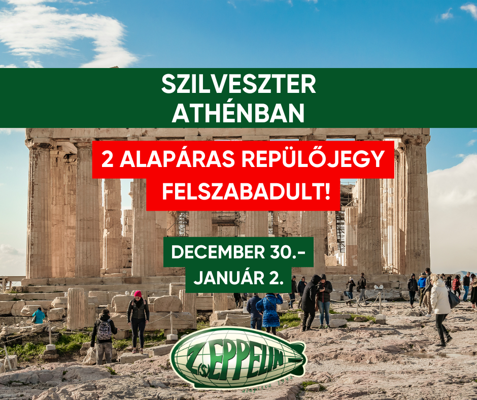 2 ALAPÁRAS REPJEGY FELSZABADULT!  SZILVESZTER ATHÉNBAN